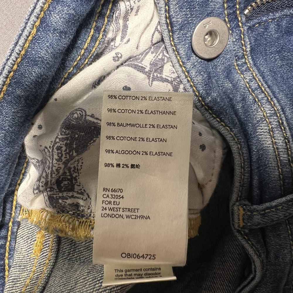Pilcro Anthropologie The Letterpress Jeans Womens 28 Slim‎ Boyfriend Patchwork - Picture 10 of 16
